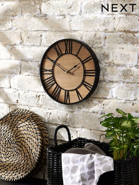 Natural Bronx 30cm Wooden Small Wall Clock (T68932) | £36