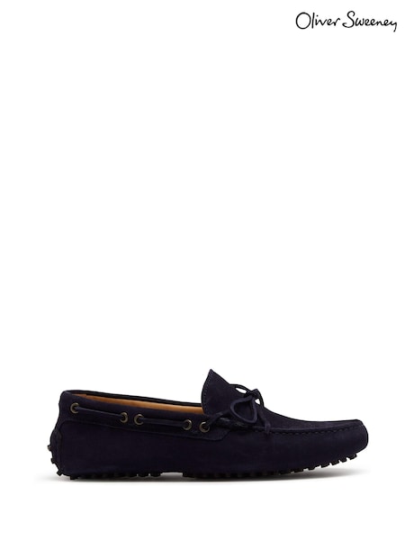 Oliver Sweeney Lastres Navy Suede Driving Shoes (T69812) | £149