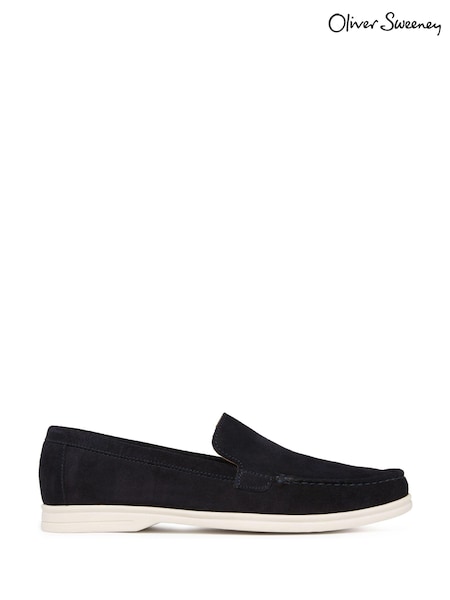 Oliver Sweeney Blue Alicante Suede Moccasin Loafers (T69943) | £149