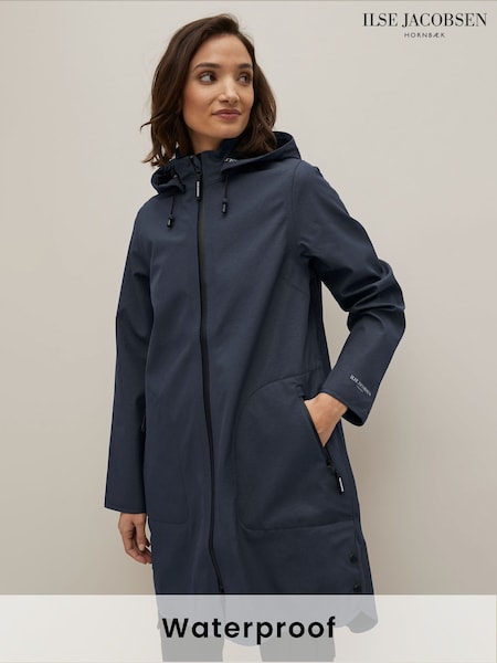 Ilse Jacobsen Waterproof A Line Softshell Raincoat (T71402) | £263