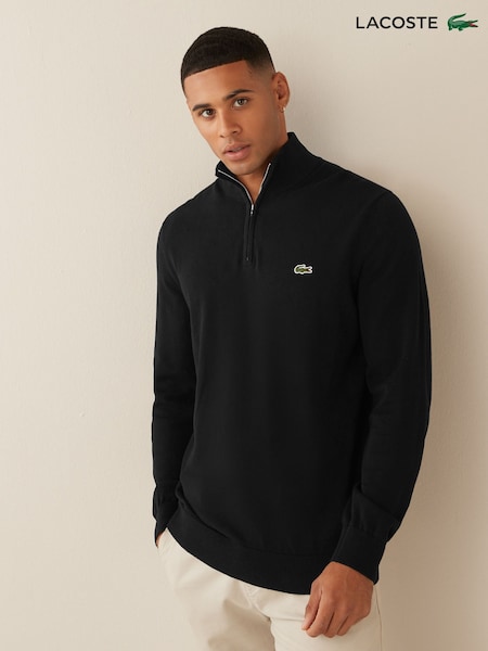 Lacoste 100% Cotton Quarter Zip Jumper (T71721) | £130