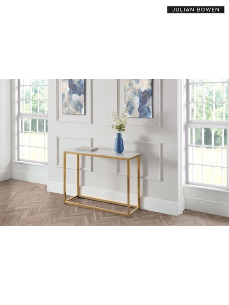 Julian Bowen Gold Scala Console Table (T71817) | £220