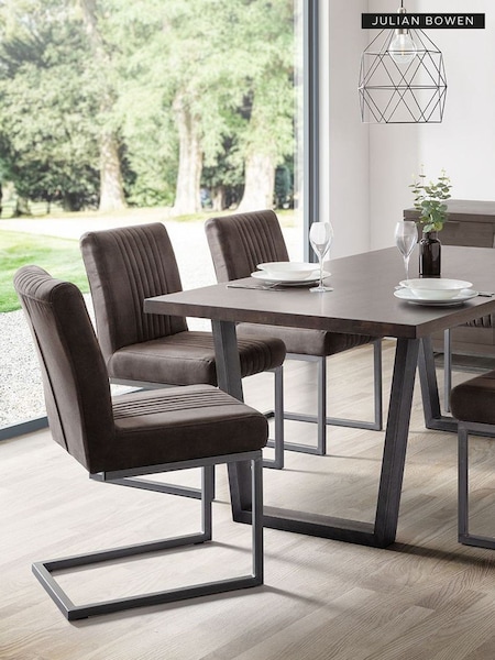 Julian Bowen Set of 2 Charcoal Grey Brooklyn Dining Chairs (T71822) | £285