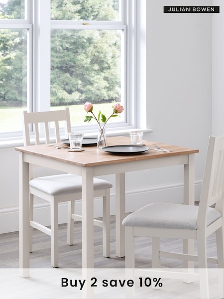 Julian Bowen Set of 2 Ivory Coxmoor Dining Chairs (T72552) | £170