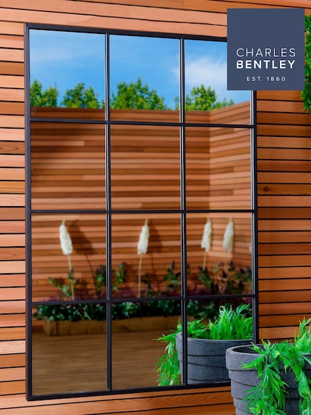 Charles Bentley Black Large Industrial Window Mirror (T73181) | £120