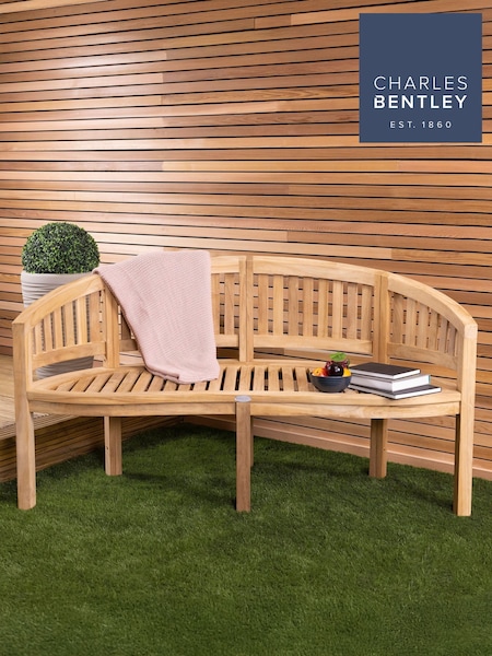 Charles Bentley Natural Garden 3 Seater Teak San Diego Garden Bench (T73217) | £275