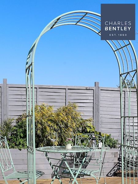 Charles Bentley Sage Green Garden Wrought Iron Arch (T73225) | £87