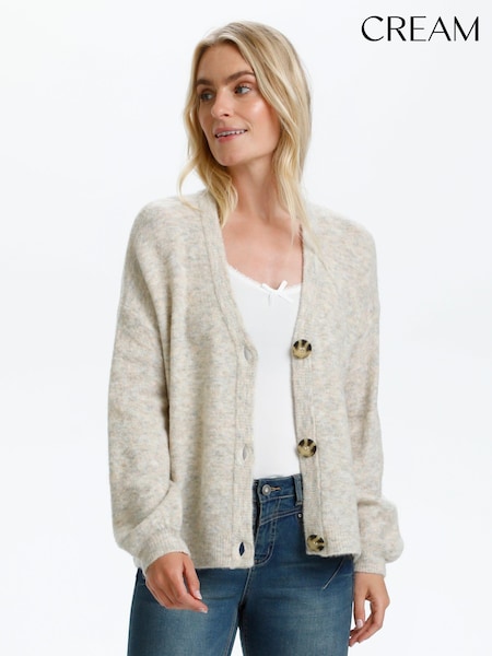 Cream Merle Cream V-Neck Knit Cardigan (T73560) | £65