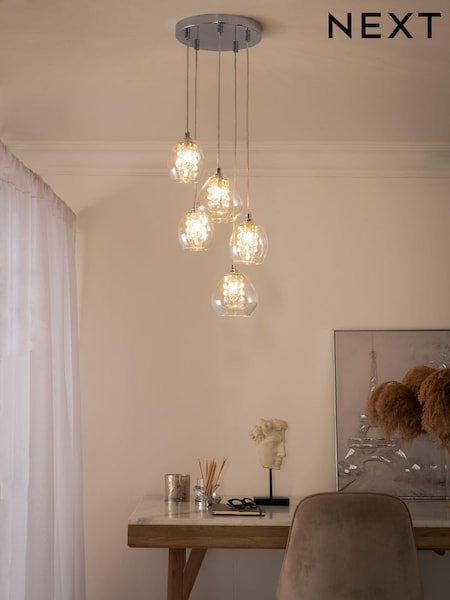 Clear Bella 5 Light Cluster Ceiling Light (T75835) | £99
