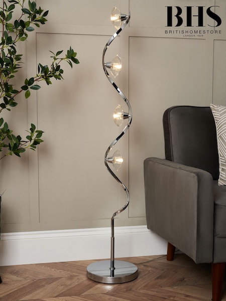 BHS Chrome Bella Floor Lamp (T76757) | £180