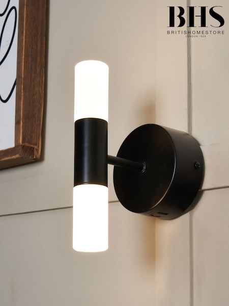 BHS Black Lois 2 Wall Light (T76758) | £45