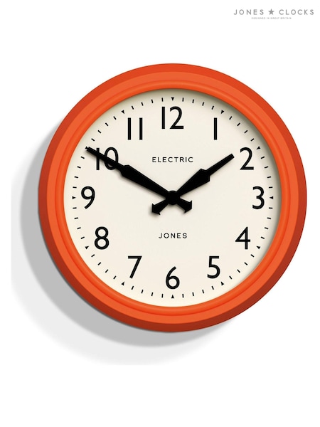 Jones Clocks Orange Orange Retro Telecom Wall Clock (T79088) | £32