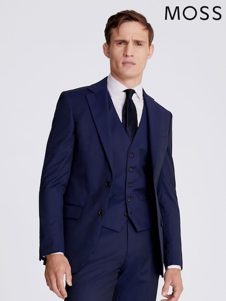 MOSS Ink Blue Tailored Suit Jacket (T79651) | £119