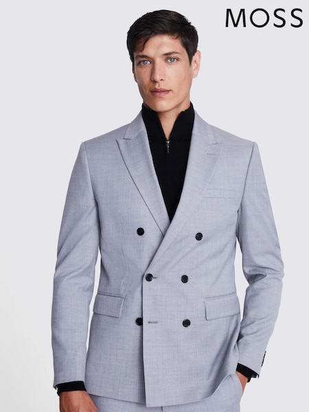 MOSS Grey Stretch Slim Fit Suit Jacket (T80378) | £129