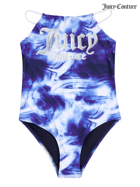 Juicy Couture Blue Marble Print Swimsuit (T82038) | £35 - £48