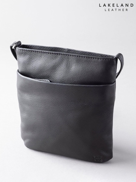 Lakeland Leather Black Lowther Leather Cross-Body Bag (T82439) | £40