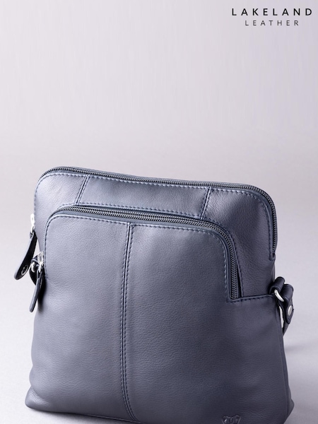 Lakeland Leather Navy Raven Cross-Body Bag (T82442) | £55