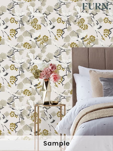 furn. Natural Demoiselle Botanical Wallpaper (T85327) | £19