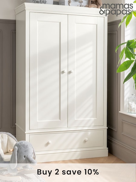 Mamas & Papas White Kids Oxford Wardrobe (T85534) | £660