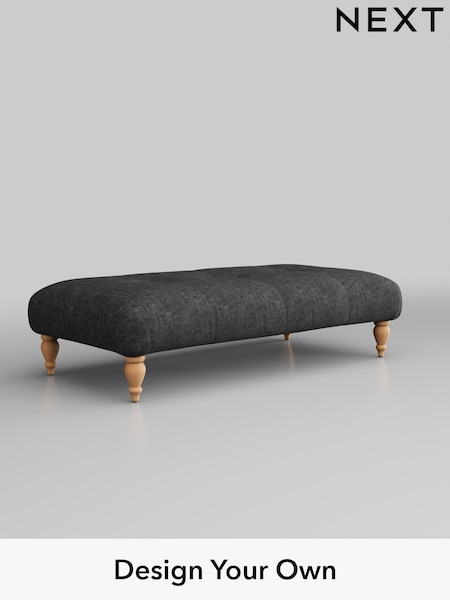 Boucle Weave Easy Clean/Charcoal Grey Erin Buttoned Back Deep Relaxed Sit (T87729) | £450