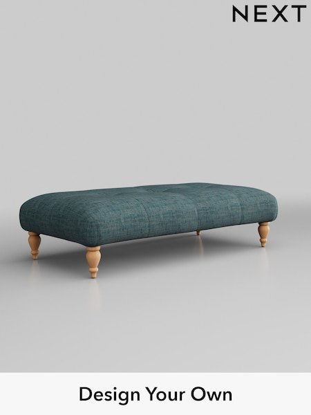 Boucle Weave Easy Clean/Dark Teal Green Erin Buttoned Back Deep Relaxed Sit (T87731) | £450