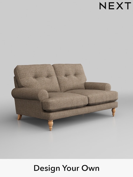 Chunky Boucle Easy Clean/Mid Natural Erin Buttoned Back Deep Relaxed Sit (T87741) | £1,225