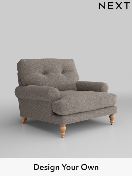 Chunky Chenille/Mink Brown Erin Buttoned Back Deep Relaxed Sit (T87744) | £925