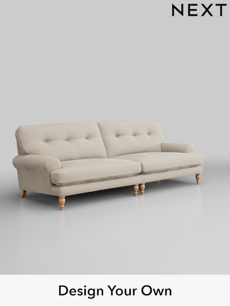 Plush Velvet Easy Clean/Oyster Erin Buttoned Back Deep Relaxed Sit (T87755) | £1,525