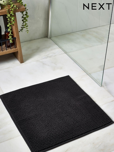 Black Bobble Bath Mat (T88023) | £7