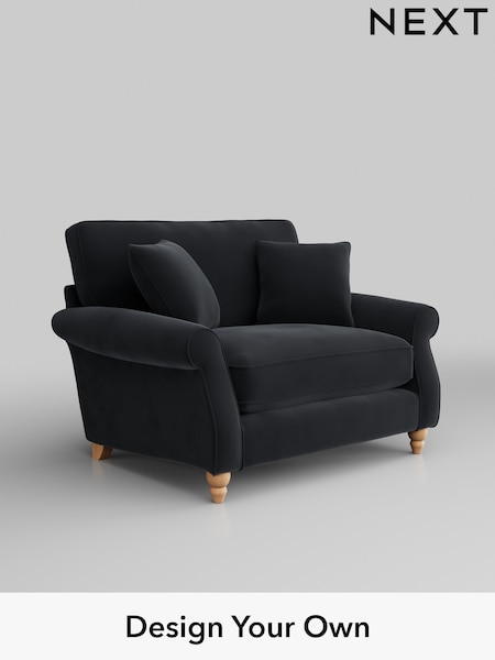 Plush Velvet Easy Clean/Charcoal Grey Ashford Relaxed Sit (T88488) | £1,125