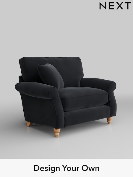 Plush Velvet Easy Clean/Charcoal Grey Ashford Relaxed Sit (T88488) | £1,025