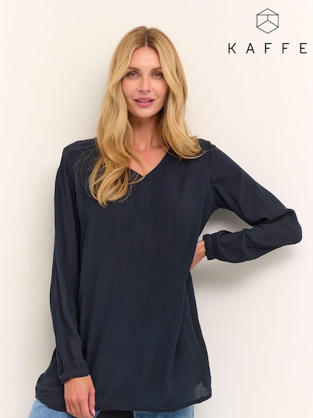 Kaffe V-Neck Long Sleeve Tunic (T88663) | £30