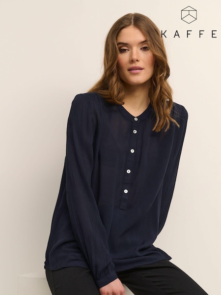 Kaffe Blue Karla Amber Long Sleeve Shirt (T88736) | £35