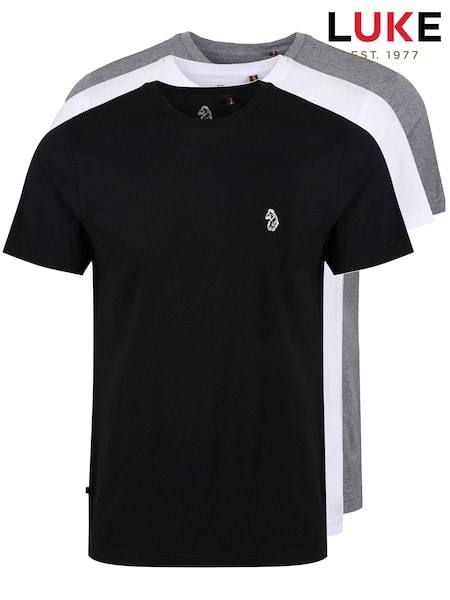 Luke 1977 Johnys 100% Cotton T-Shirts 3 Pack (T89378) | £35