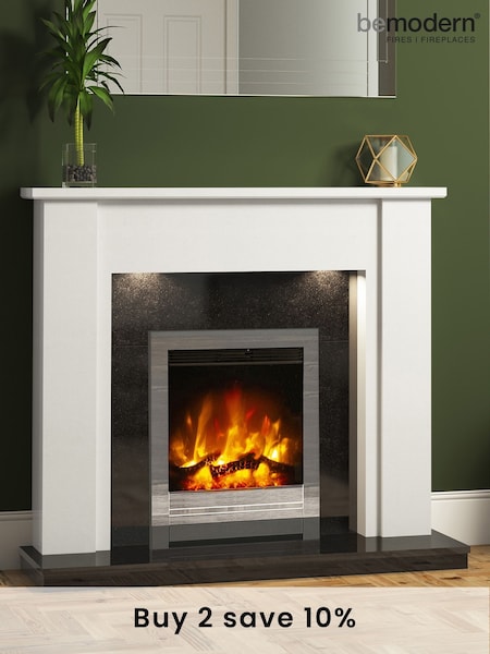 Be Modern White Elda Marble Fireplace Surround (T89658) | £850