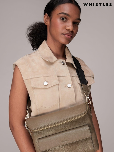 Whistles Green Cross-Body Vida Bag (T90429) | £200