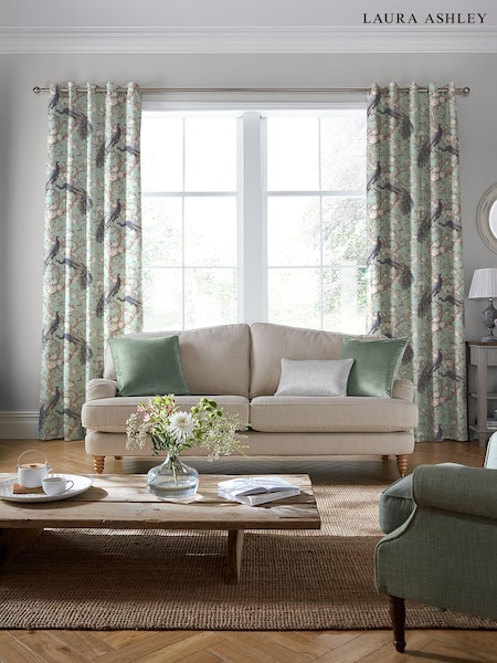 Laura Ashley Duck Egg Blue Belvedere 100% Cotton Fabric By The Metre (T92493) | £34