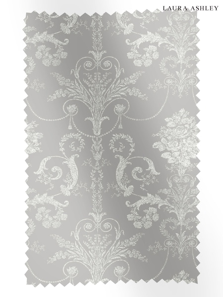 Laura Ashley Steel Grey Josette 100% Cotton Fabric By The Metre (T92511) | £34