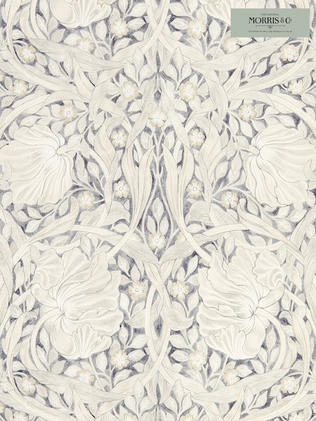 Morris & Co. Black Pure Pimpernel Wallpaper (T93397) | £1