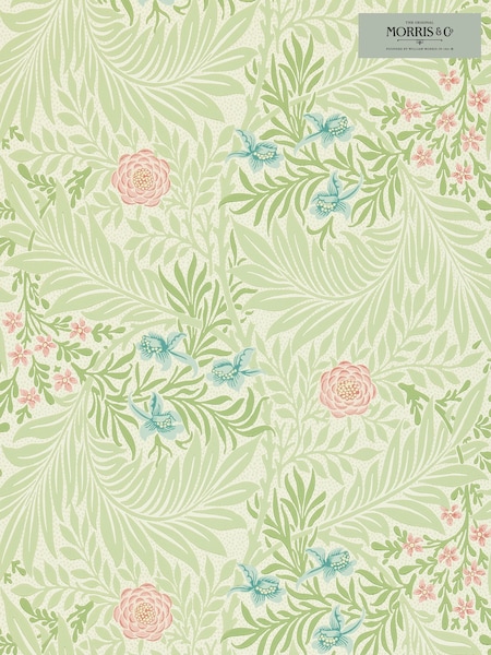 Morris & Co. Green Larkspur Wallpaper (T93403) | £1