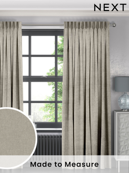Oatmeal Natural Harvi Made To Measure Curtains (T96132) | £61