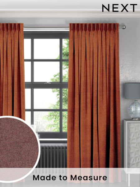 Rust Orange Harvi Made To Measure Curtains (T96136) | £61