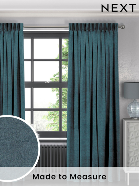 Teal Blue Harvi Made To Measure Curtains (T96139) | £61