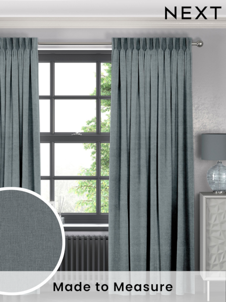 Slate Grey Harvi Made To Measure Curtains (T96141) | £61