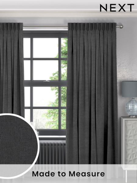 Smoke Grey Harvi Made To Measure Curtains (T96142) | £61
