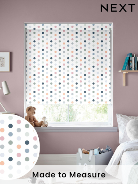 White Polka Dots Made To Measure Roller Blind (T96303) | £57