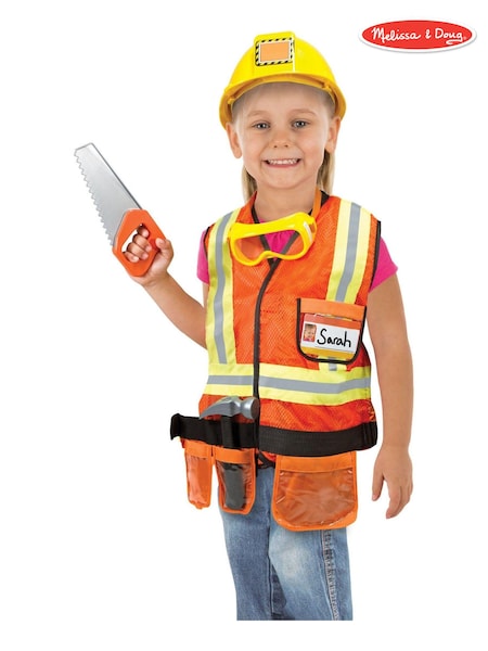 Melissa & Doug Multi Construction Worker Role Play Costume Set (T97079) | £35