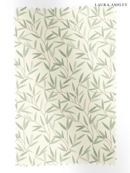 Laura Ashley Green Willow Leaf 100% Cotton Fabric By The Metre (T97169) | £34