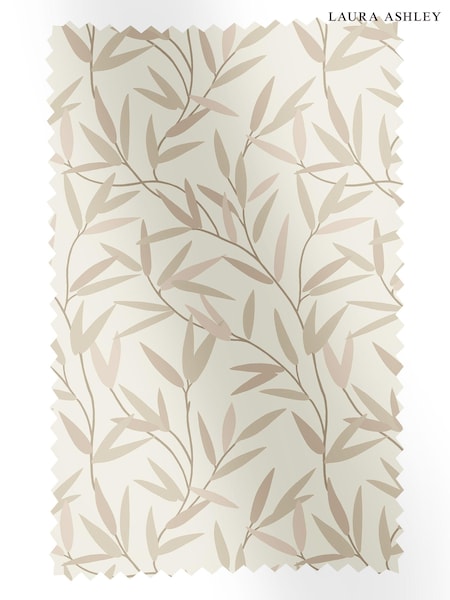 Laura Ashley Natural Willow Leaf 100% Cotton Fabric By The Metre (T97170) | £34
