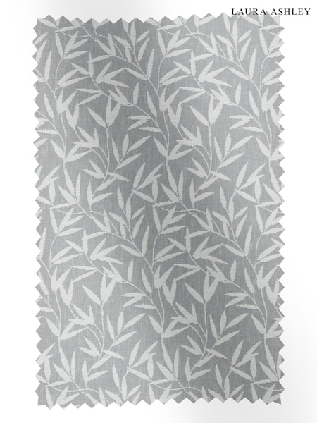 Laura Ashley Steel Grey Willow Leaf Fabric By The Metre (T97173) | £50